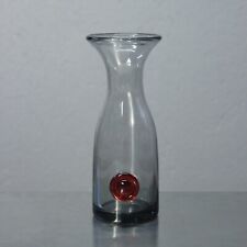 Vase verre soufflé vintage cabochon rouge style scandinave XXème