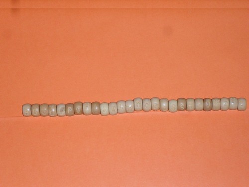 Perle bois avec lettre - perle, en