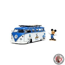 NEW JADA TOYS 1/24 Volkswagen Bus 1962 Mickey Mouse Figurine Surfing 33179
