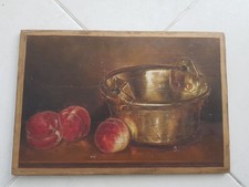 HUILE SUR PANNEAU BOIS 19ème