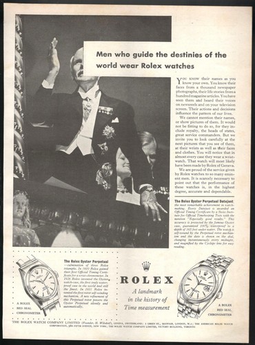 Rolex publicité 1960 - rolex, montre