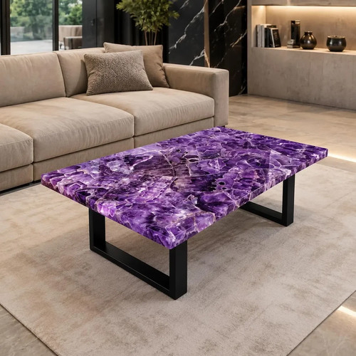 Amethyst coffee table top - coffee,