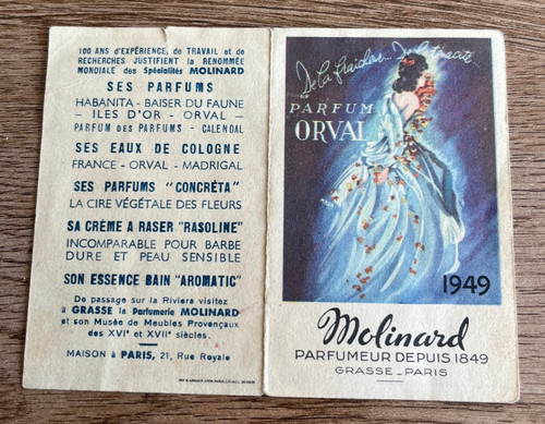 Ancien carte parfumée n55 - ancien,