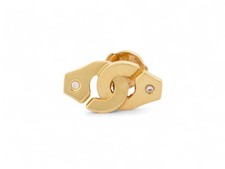 NEUF MONO BOUCLE D'OREILLE DINH VAN MENOTTES R8 867411U OR JAUNE & DIAMANT 750€