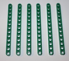 Lego ® Lot 5 Brique Bras Barre Trouée Verte Technic Beam Green Holes 41239