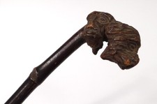 Antique cane wood carved knob