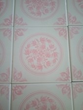 Ancien 9 Carreaux Carrelage Gien France