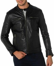 Veste homme en cuir d'agneau
