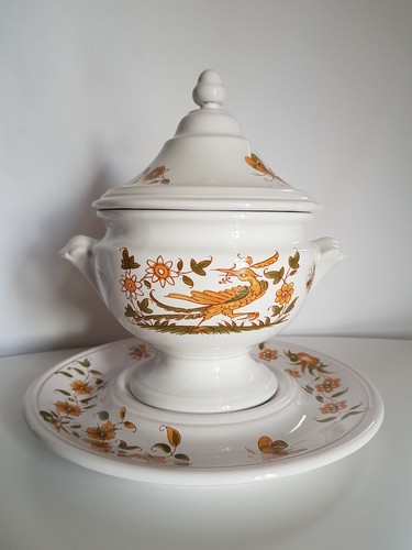 Soupière plat faïence - soupière,