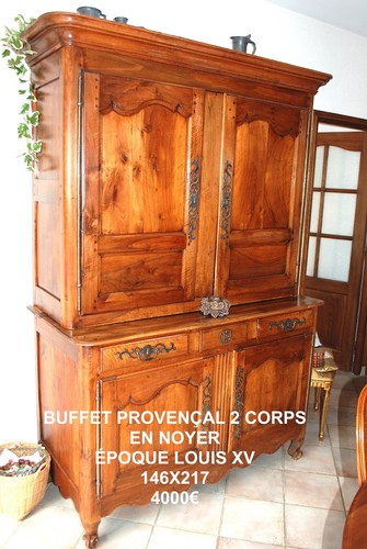 Buffet deux corps noyer - deux, en