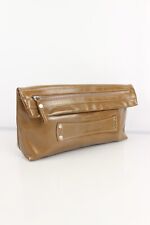 Sac pochette Longchamp cuir vernis taupe Très bon état