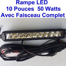 Rampe/Barre LED 10" 50W + Supports + Faisceau électrique complet - 4x4 offroad