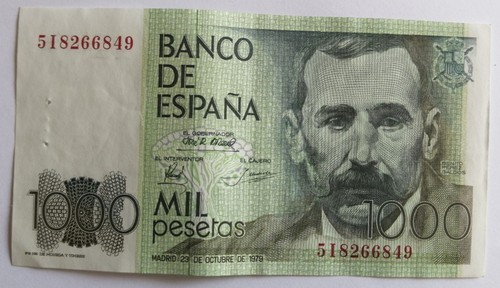 Billet espagne 1000 pesetas - billet,