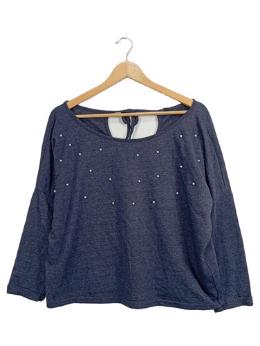 Flame pull femme bleu - bleu, perles