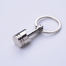 Porte clef piston chrome moto - clef,