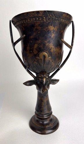 Vase bronze patine brune - en,