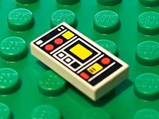 Lego tile 1x2 - tile, red