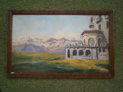 Ancienne peinture huile carton - peinture,