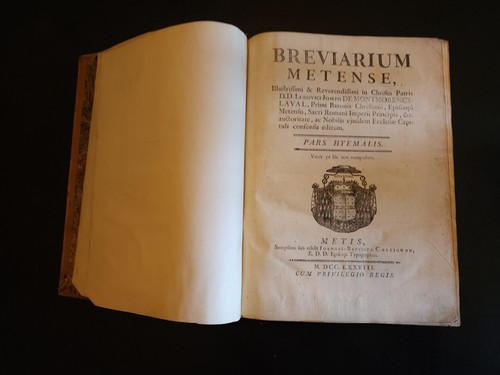 1778 breviaire metz eveque - metz,