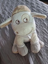 Doudou Vache Mots d'enfants - Blanc marron 25 Cm