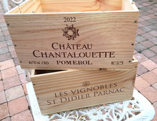 2 CAISSES A VIN VIDES EN BOIS