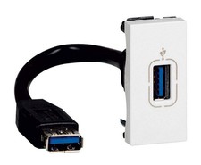 Prise usb mosaic blanc 078746 - prise,