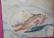 Nature morte aux poissons et