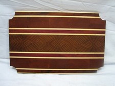 Hand Crafted Marquetry Guitar Match Wood Serving Tray Board Exotic Wood Ornate