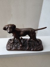 Superbe Bronze Chien De Chasse Braque Goût Pierre Jules Mene Setter 
