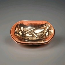 Ancienne Petite Coupe En Grès Décor Abstrait Émaillé Signée , à Déterminer