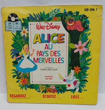 Pochette de DISQUE VINTAGE 45 TOURS Alice au pays des merveilles disney VINYLE