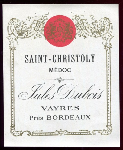 Ancienne étiquette vin
