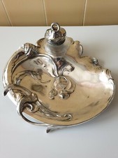 Ancien encrier métal inkwell inkstand tintenfass WMF art nouveau jugendstil