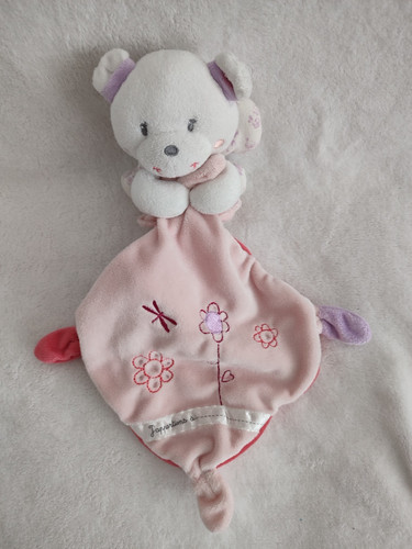Doudou ours papillon mouchoir