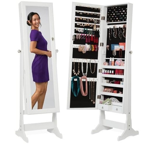Freestanding jewelry armoire - freestanding,