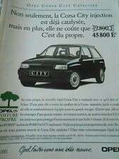 Publicté Advertising 1992  Opel Corsa City injection