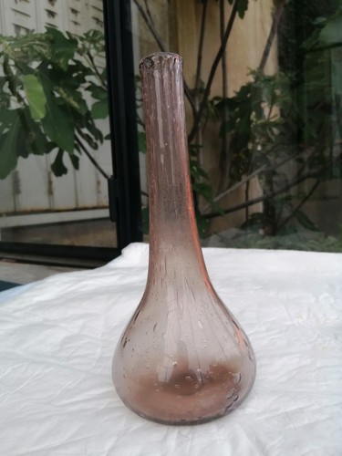 Vase verre bullé biot - verre,