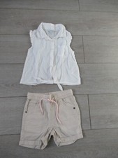 débardeur chemisier + short beige Taille 5 ans Primark