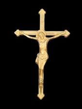 Crucifix Laiton Poli Mural