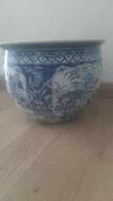 Cache-Pot  Bocal A Poisson Porcelaine Asie Chine  Chinese Porcelain