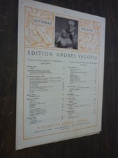 Partitions guitare Ségovia