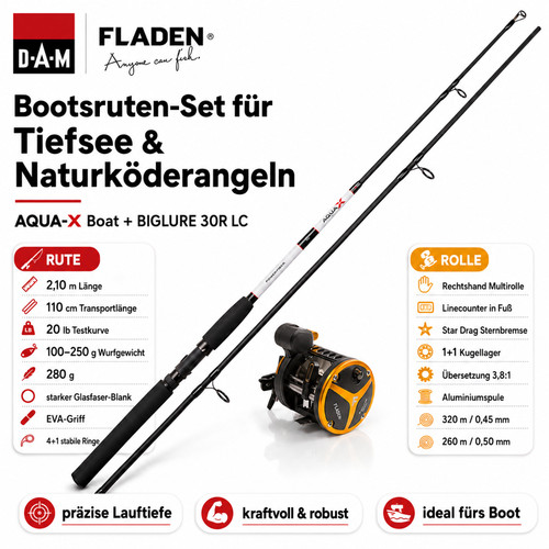 Canne bateau dam aqua x - dam, aqua-x