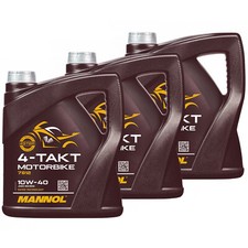 3x 4 Litre Huile 4-Takt 10W40