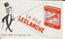 BUVARD LA PILE LECLANCHE ''buvard offert par Monsieur Pile" ancien neuf