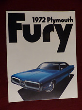 catalogue prospectus automobile : PLYMOUTH FURY 1972