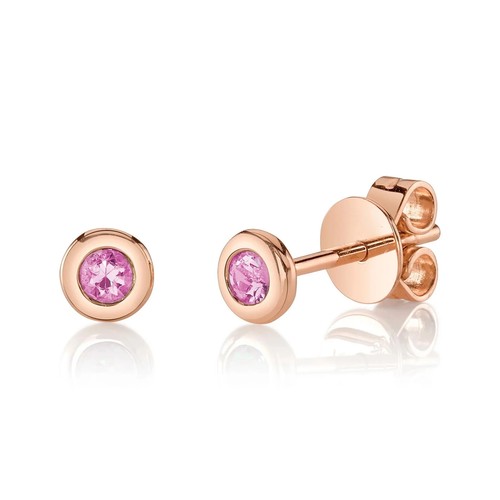 14k rose saphir boucles - 14k,