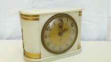 REVEIL JAZ VINTAGE 1960 HORLOGE MECANIQUE EN BAKELITE BLANCHE**