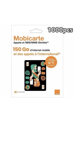 Carte sim prépayée - carte, orange
