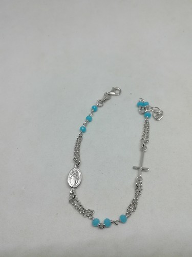 Bracelet argent chapelet croix - bracelet,