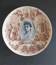 Assiette Sarreguemines Alexandra Fedeorowna Impératrice De Russie 
